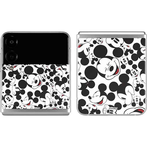 Disney Mickey Mouse Face Pattern Galaxy Z Flip4 5G Skin